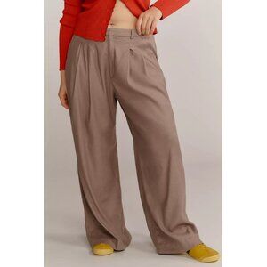 NWT Size LP - The Avery Pleated Wide Leg  Trousers Linen Edition (NWT US$ 148)